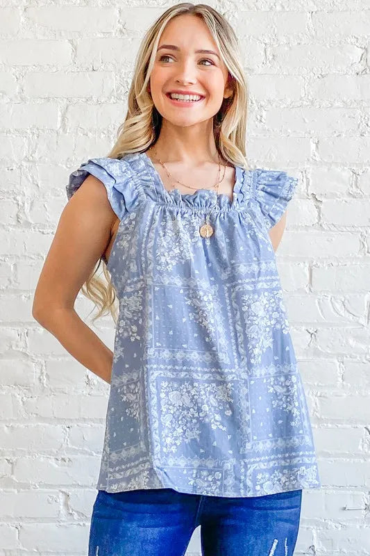 And The Why Boho Print Rayon Linen Ruffle Baby Doll Tank Top 7d4bdce784794b2683bf46fb6d680eef-Max-Origin