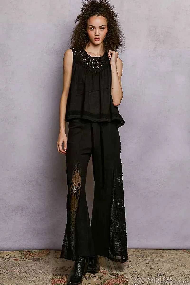 POL Round Neck Sleeveless Top with Crochet Contrast 7d4c5838-582e-4b1f-9ef1-91e90b58a8d7-Max-Origin