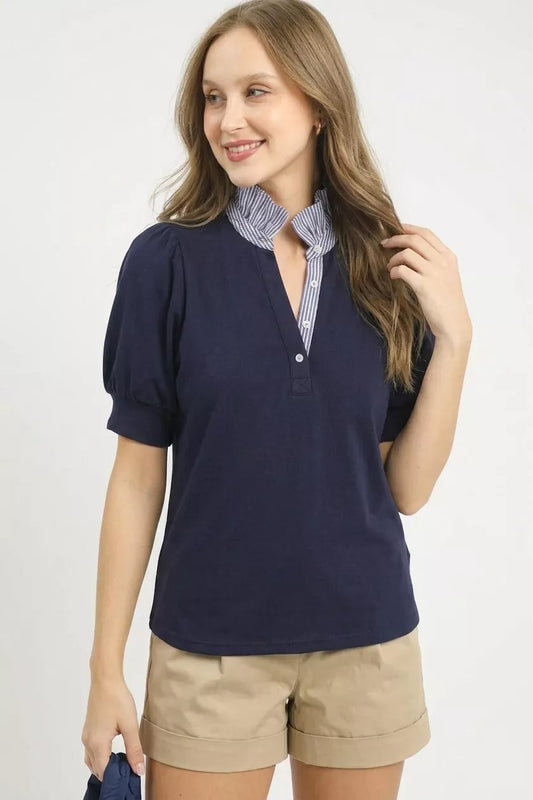 Striped Collar Popover Top 7d526111-8a87-4398-a202-3b0d4b6039c4-Max-Origin