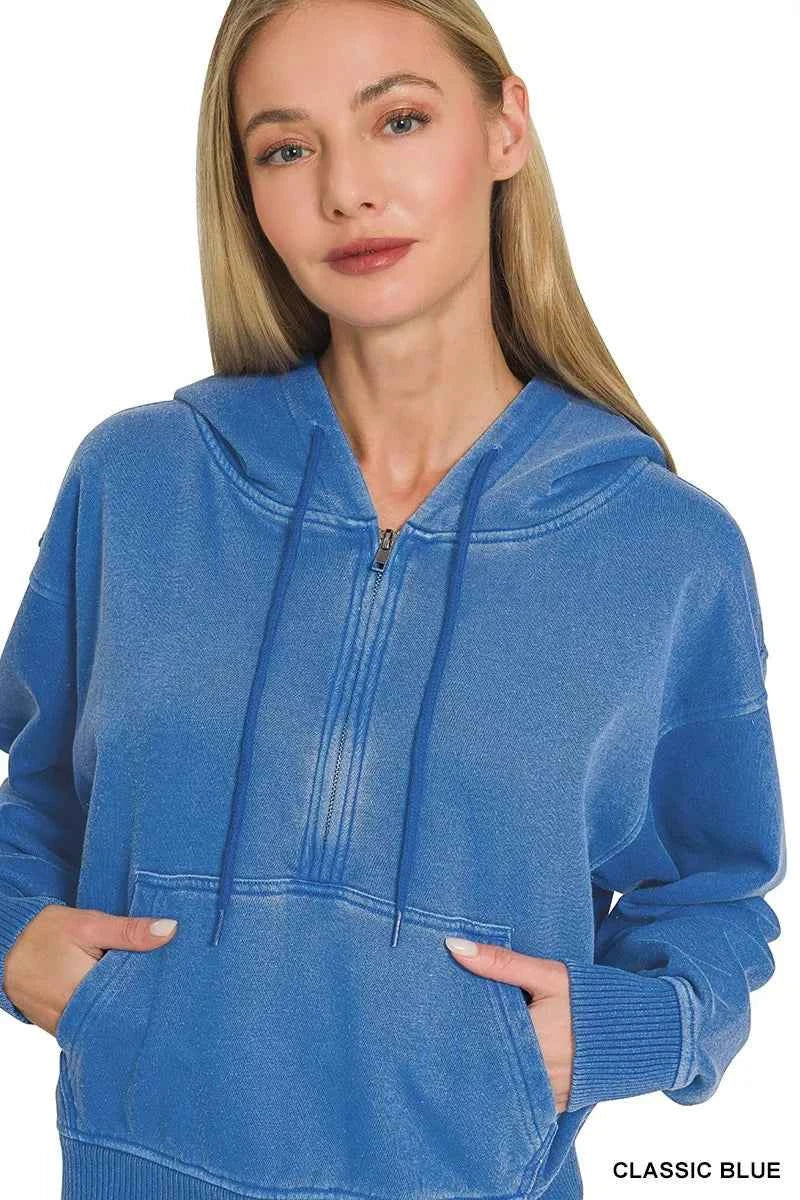 Zenana Fleece Pigment Dye Half Zip Kangaroo Pocket Hoodie 7d822caec6cf44ff8c1f52ab62023371-Max-Origin