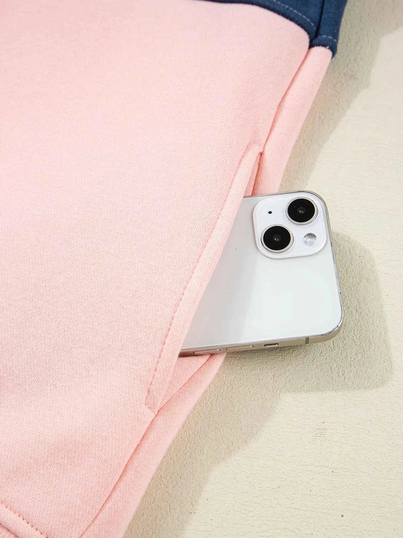 Colorblock Patchwork Half Button Baggy Sweatshirt 7d8fd71a4368436993a461fa2772ff46-Max-Origin