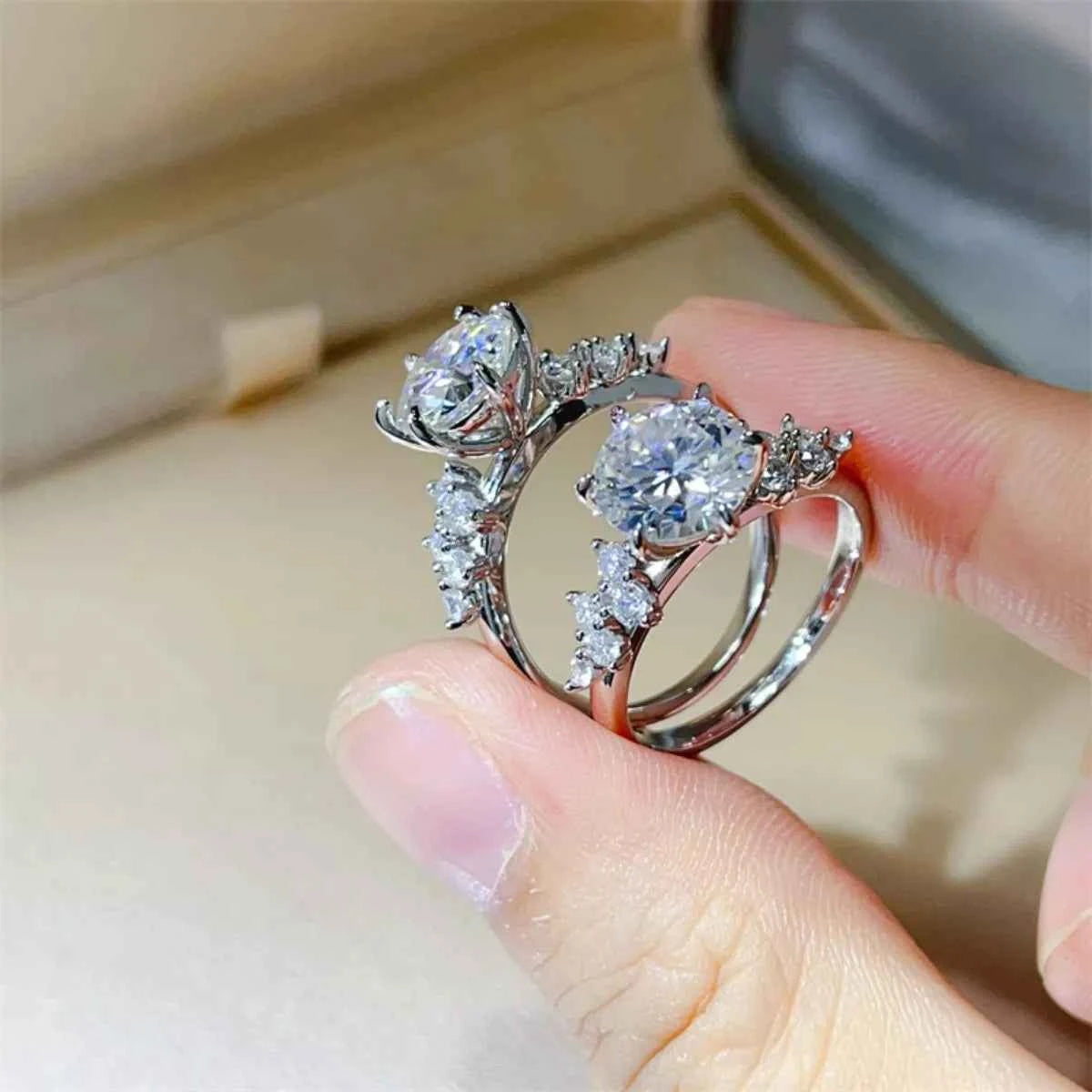 3 Carat Moissanite 925 Sterling Silver Ring 7d9f483d-793a-447f-b52c-d8572c29f5f0-Max-Origin