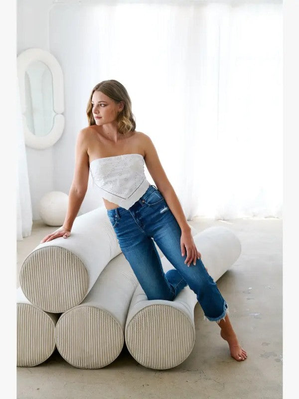 At1018flmt - eco friendly corset crop flare jeans 7da3aff9-5a58-4499-b693-057a9997ad5f