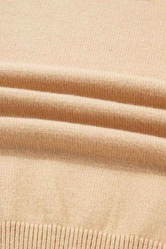 Solid High Neck Sweater and Pleated Mini Skirt Set 7daf8171-9fa2-4285-9a65-b33425144f87