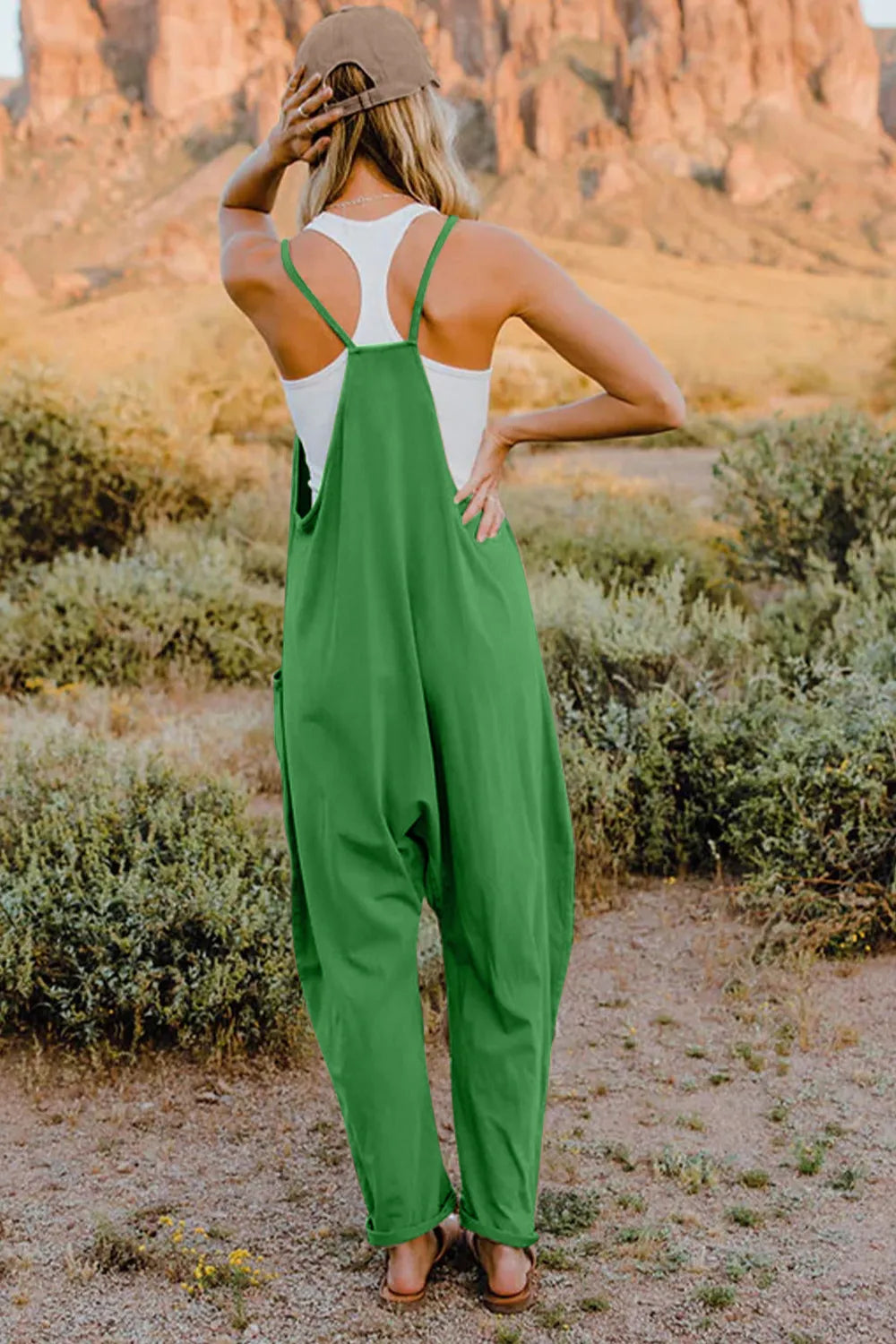 Double Take Full Size V-Neck Sleeveless Jumpsuit with Pockets 7db41f43-a958-46fa-bbc2-c51b100d64aa-Max
