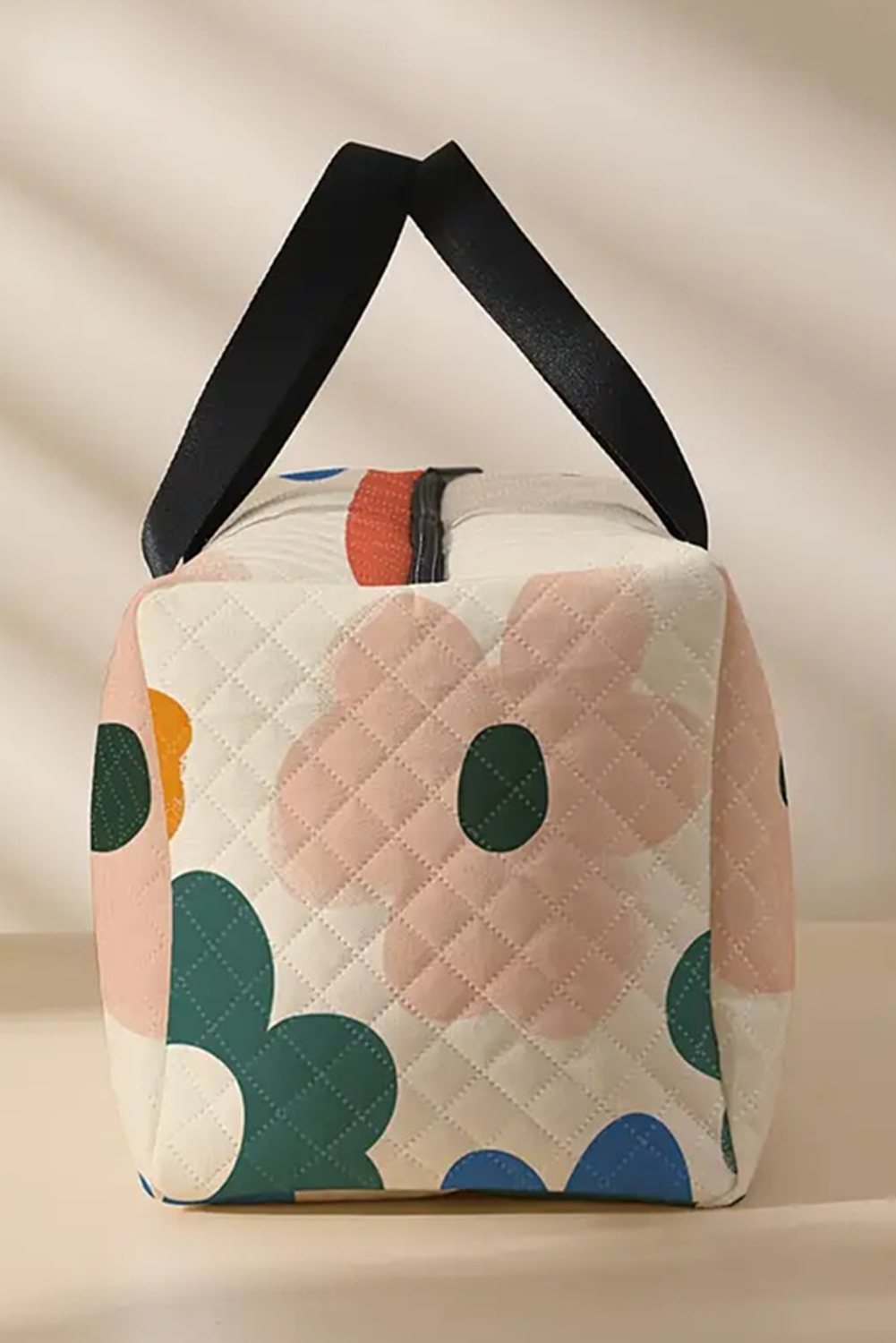 White Floral Quilted Tote Bag 7dbcbdaf8735eb0a