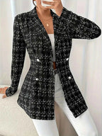 Tweed Double-Breasted Blazer Black 7dbd7bf3e3f342f588183797f3f937d6-Max-Origin