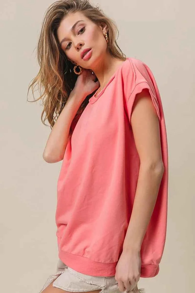 BiBi French Terry Drop Shoulder Basic Top 7dbd8479c3e54529b5ade7d8c117d0fc-Max-Origin