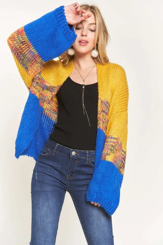 ADORA Colorblock Sweater Cardigan