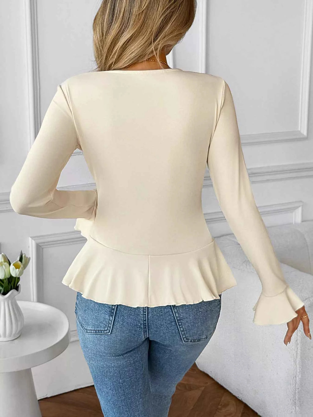 Ruffled Flounce Sleeve Blouse 7e05f114cd9c43978a0b2bfb2804f5c2-Max-Origin