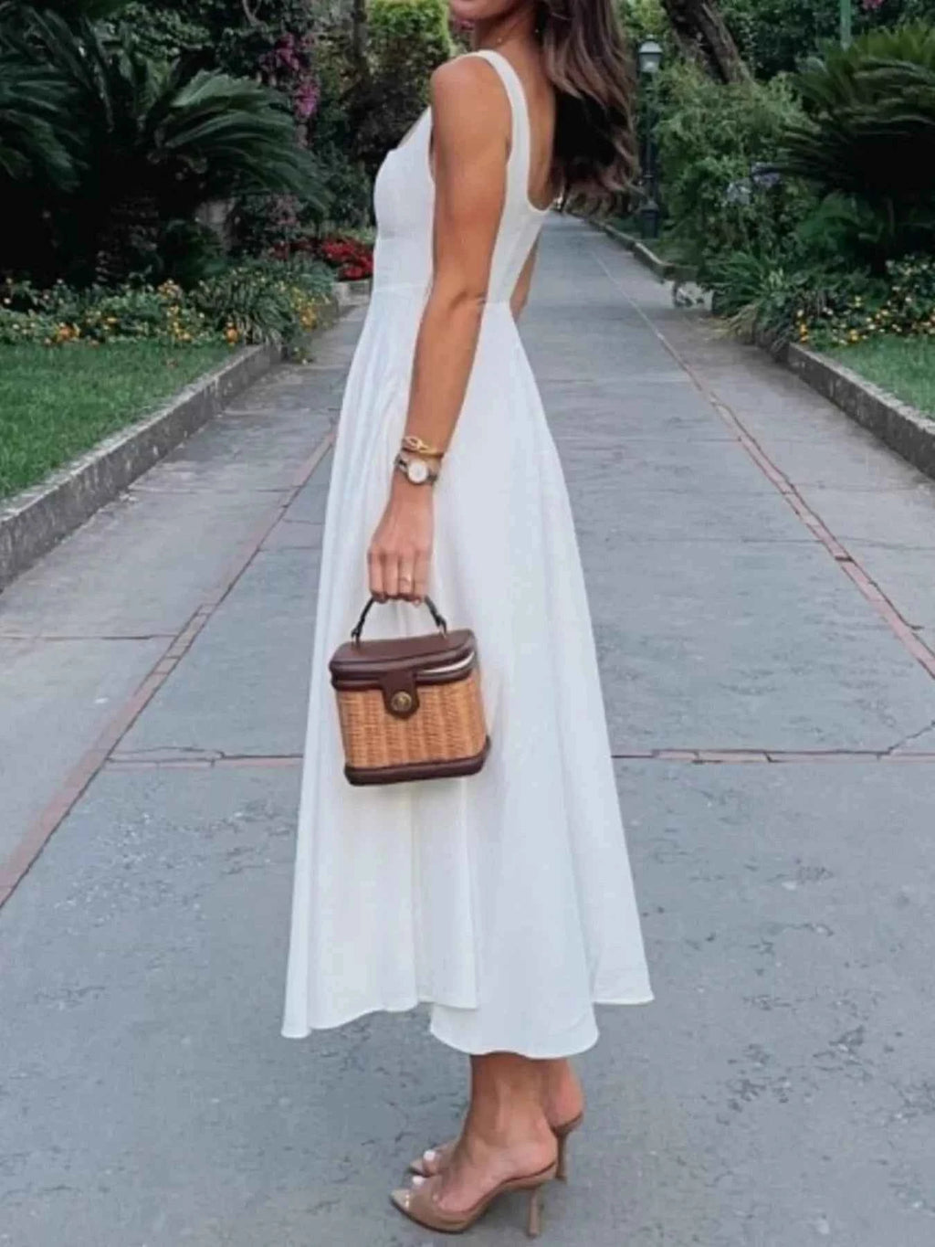 Square Neck Wide Strap A-Line Dress 7e372912-cf3d-46f9-8db7-8f0f78b58db9-Max-Origin