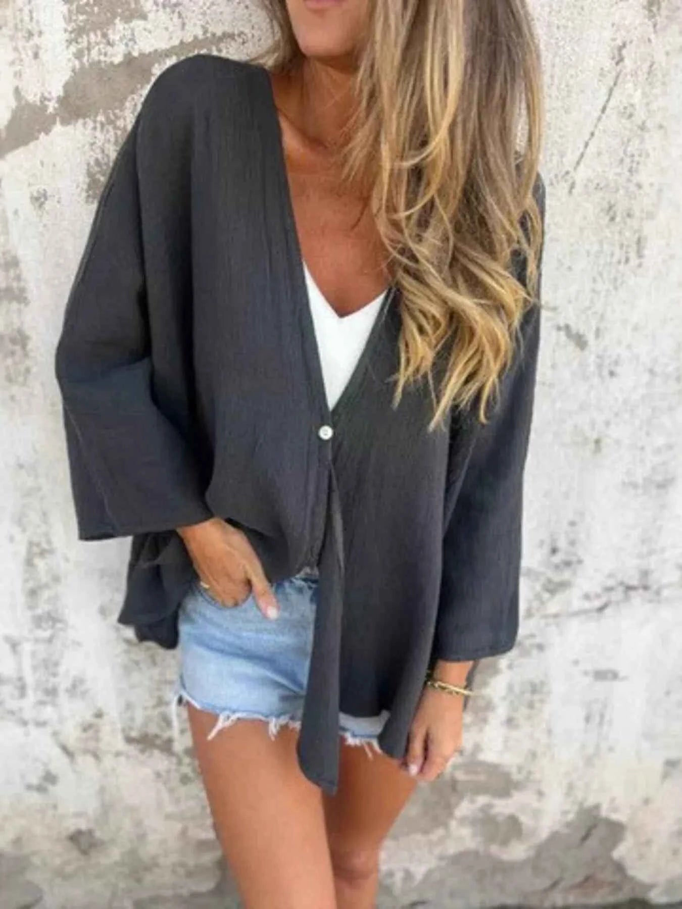 Full Size Oversized Button-Up Cardigan Plus Size Dark Gray 7e436ce238cb4478a459e8fc6a60efa9-Max-Origin