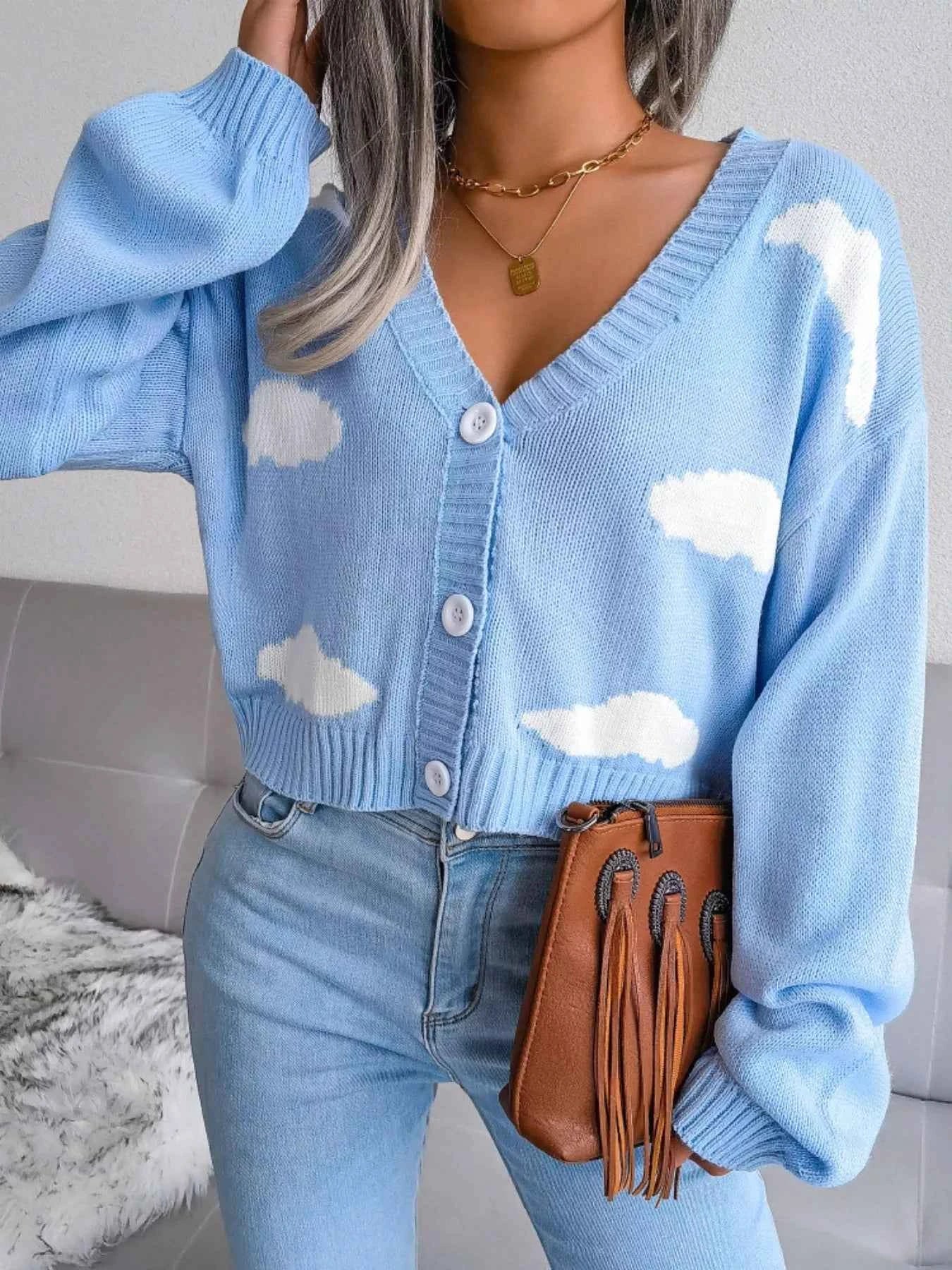 Cloud Pattern Button-Up Cropped Cardigan 7e51da5d-4f00-43cb-b525-2deeda4682c6-Max-Origin