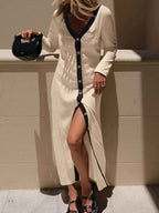 Contrast Trim Button-Down Midi Dress 7e5b131a-eaf5-472f-8dce-fe4b42c48a53-Max-Origin