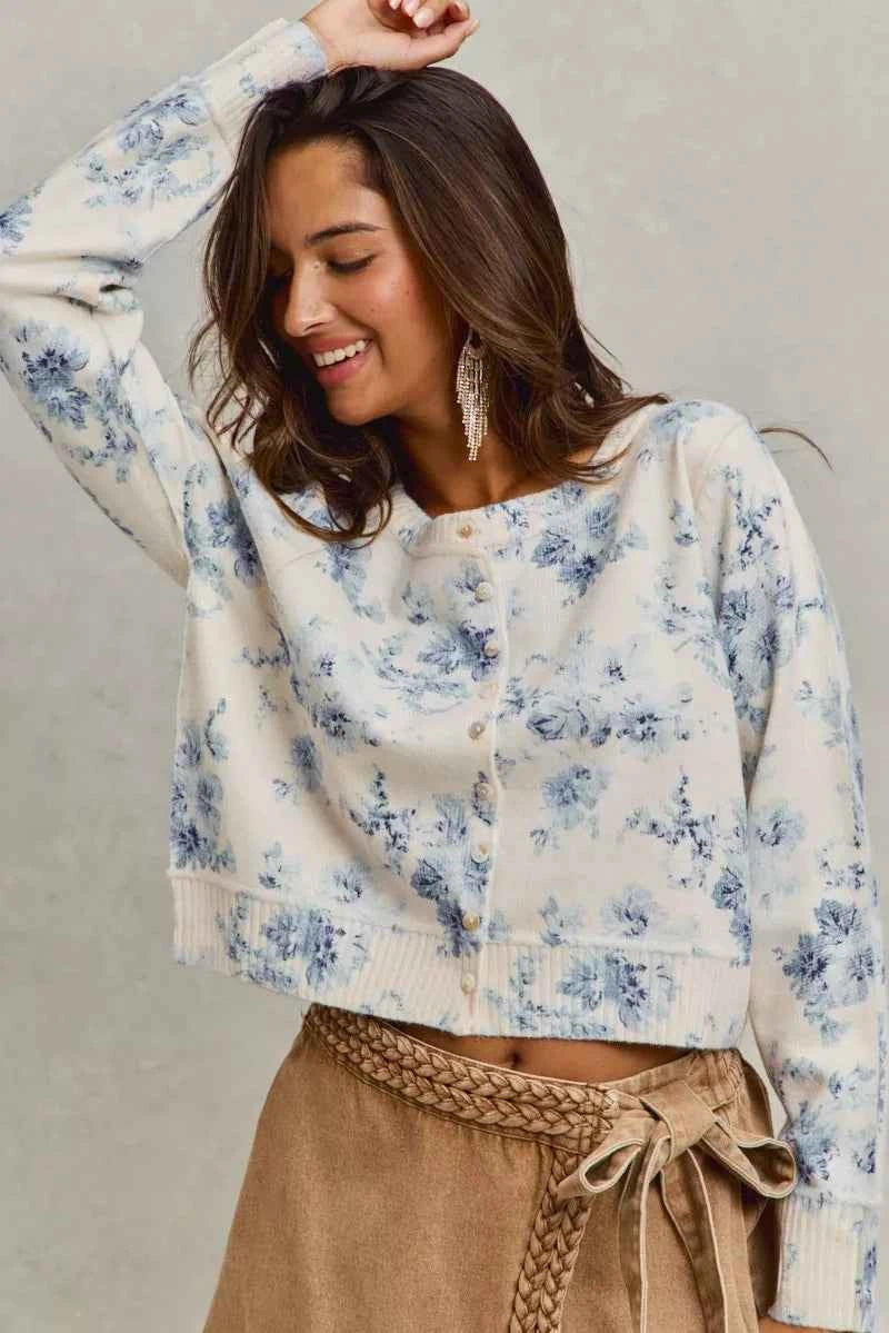 Vintage Floral Print Button Down Sweater Cardigan 7e6aaf5a90ce4264878c65eb80c3ee6f-Max-Origin
