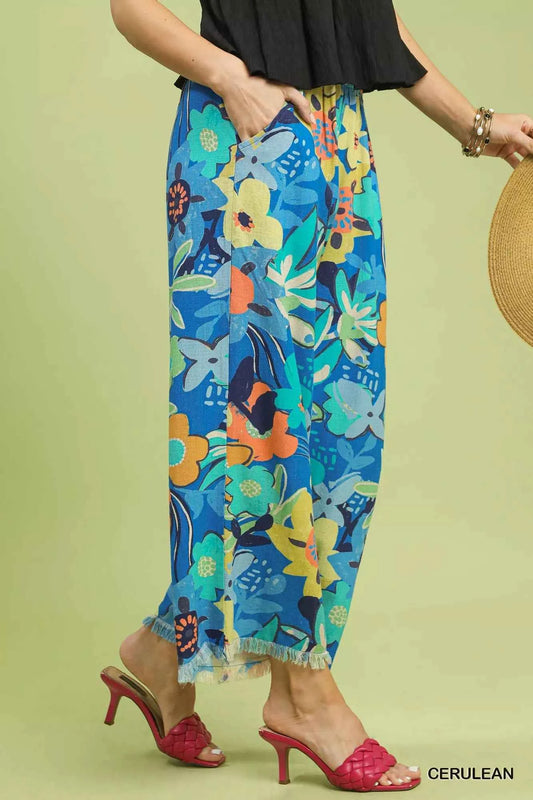 Umgee Floral Print Wide Leg Pants 7e6f4625-3316-4e6b-9c55-5d28aec985d8-Max-Origin