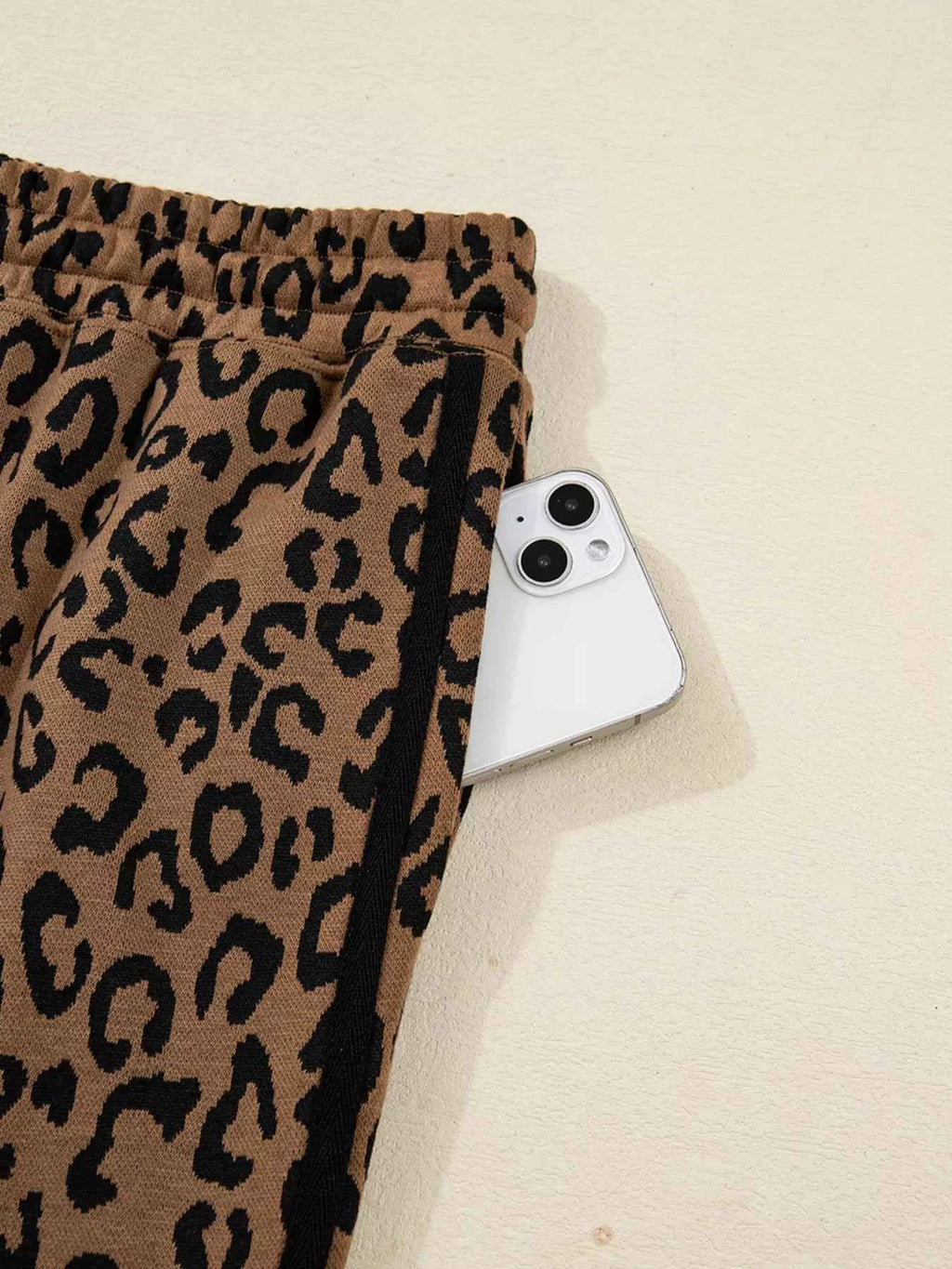 Striped Trim Leopard Long Sleeve Top Drawstring Pant Set 7e83d2e69c4e45d7876dac1cbb71a73e-Max-Origin