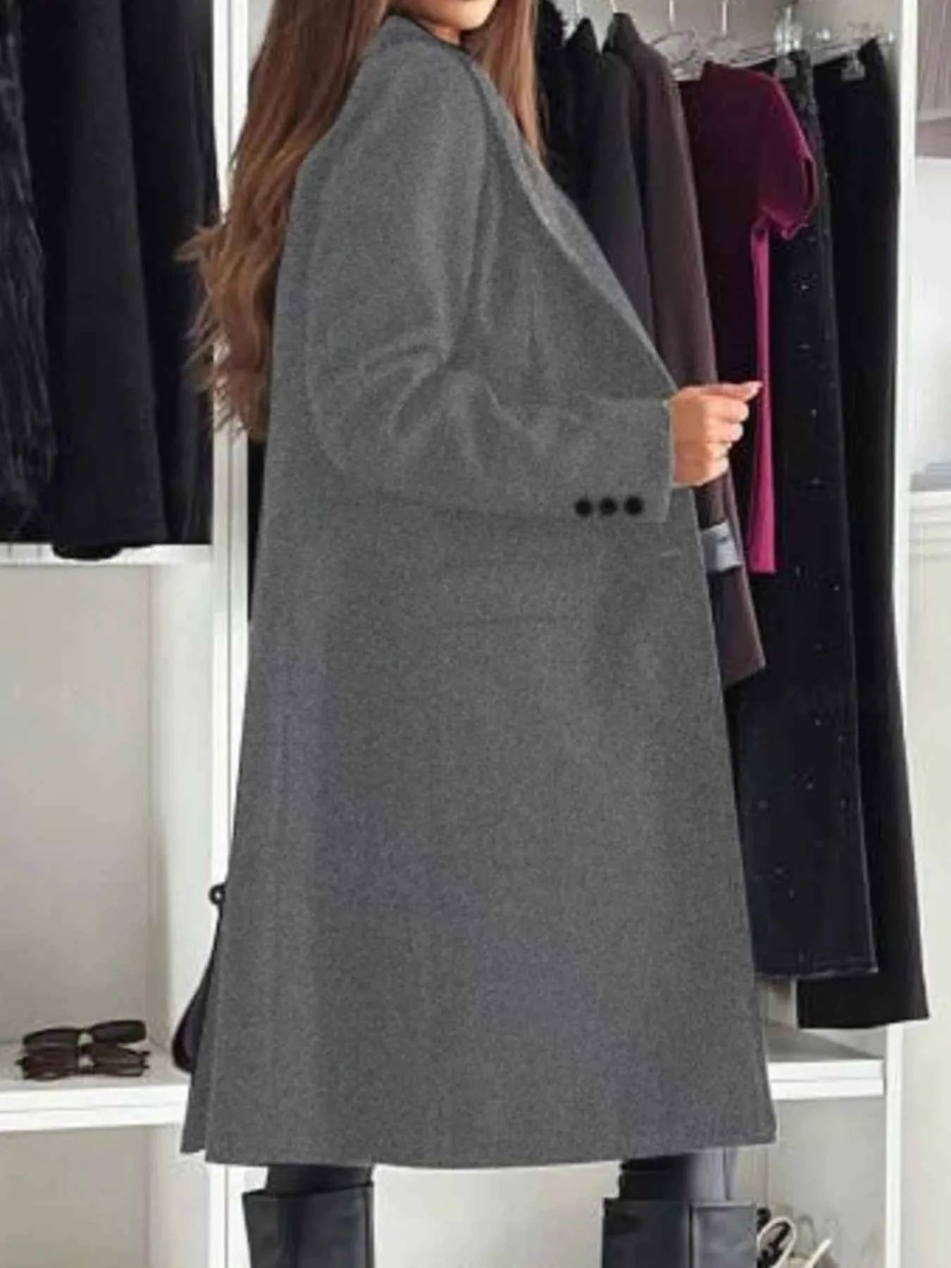 Lapel Collar Long Sleeve Coat 7e8c5d93-6e93-4707-83ab-89b8c4713665-Max-Origin
