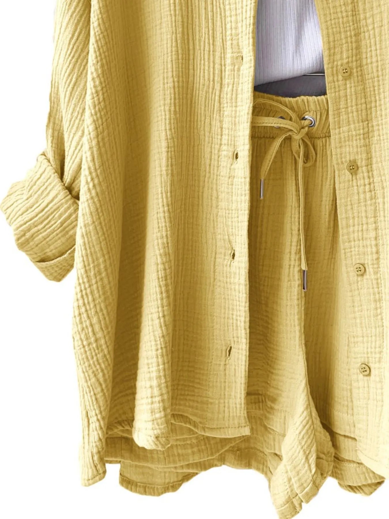 Textured Button Up Shirt and Shorts Set 7e96811f-9d28-4720-bfe4-5ac162f82888-Max-Origin