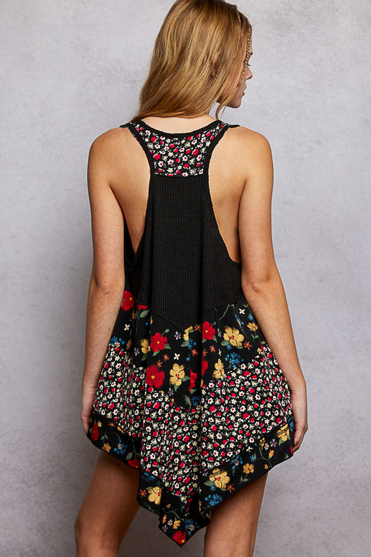 Round Neck Ribbed Tank with Woven Print Patch 7eb061e1-cf07-4a62-a561-7b284b511624-Max