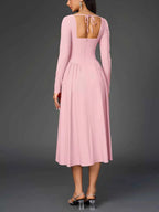 Sweetheart Neckline Long Sleeve A-Line Midi Dress 7eb2932b-e14c-42ee-80a5-c21866012f79-Max-Origin
