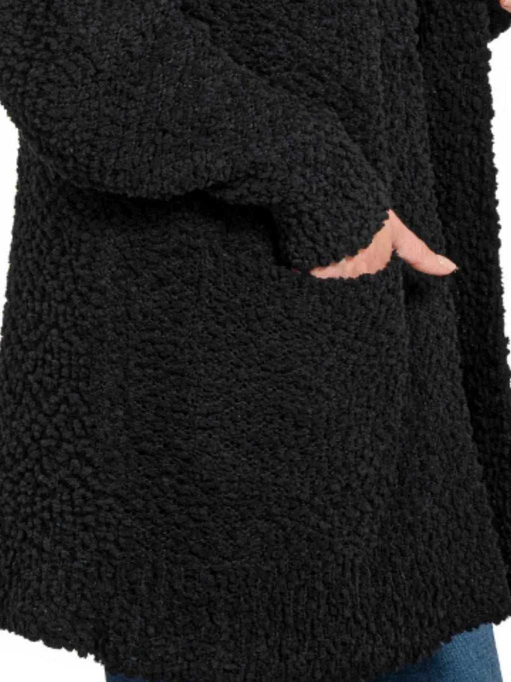 Zenana Long Sleeve Popcorn Sweater Cardigan with Pockets 7ec4ccff-7073-47d1-8e5e-0cecc46d5908-Max-Origin