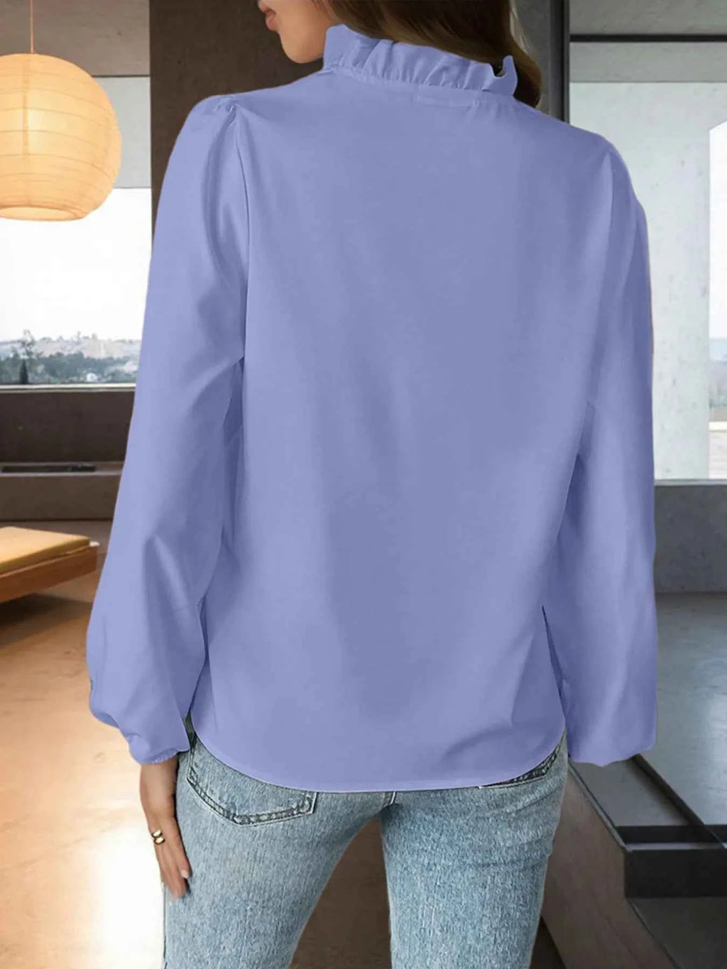 Ruffled Balloon Sleeve Blouse 7ecc5e3b3a304ba29fee11365685d008-Max-Origin