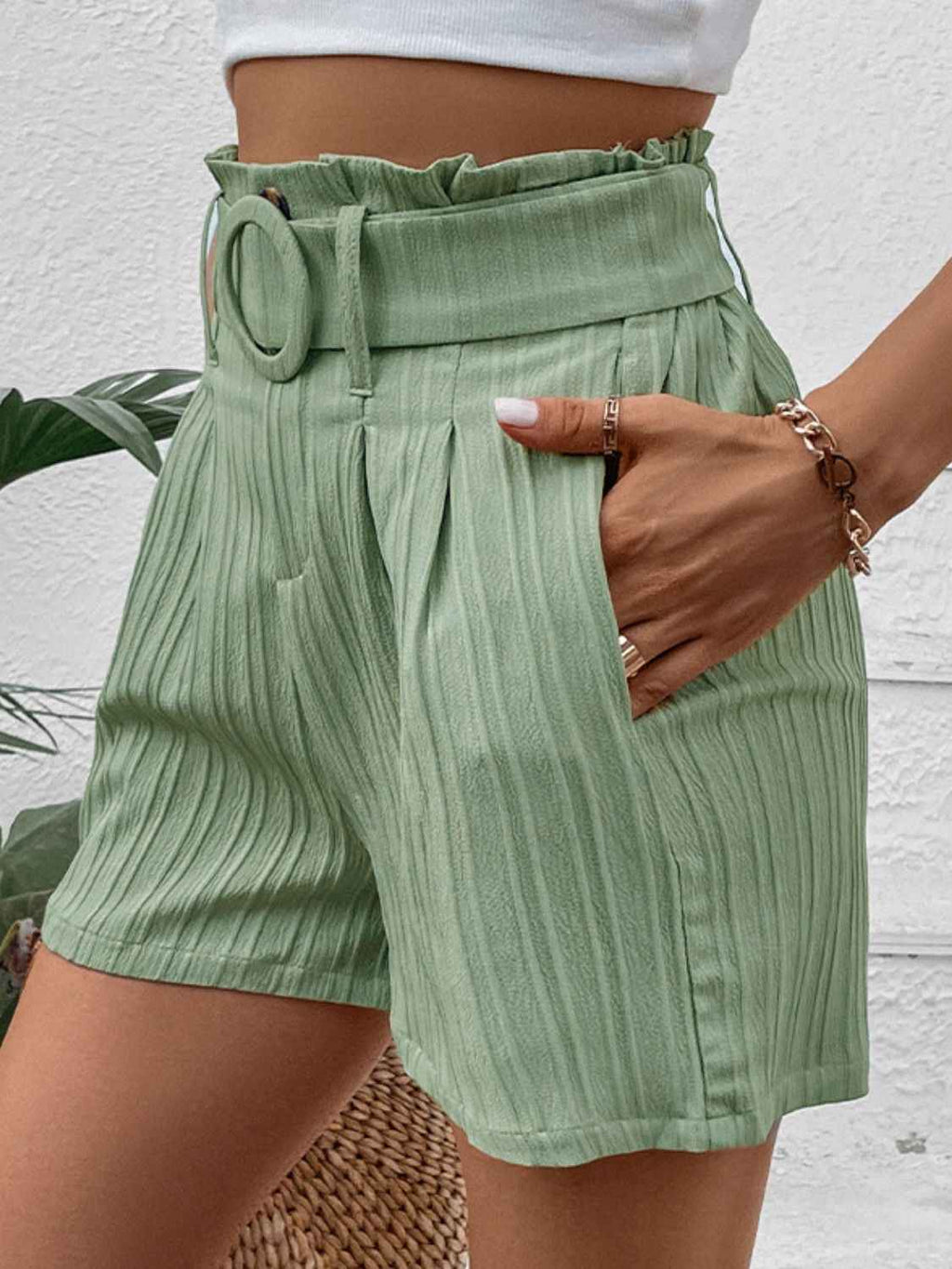 Perfee Belted Shorts with Pockets 7ecd678f6db242528546727bc06d9a84-Max