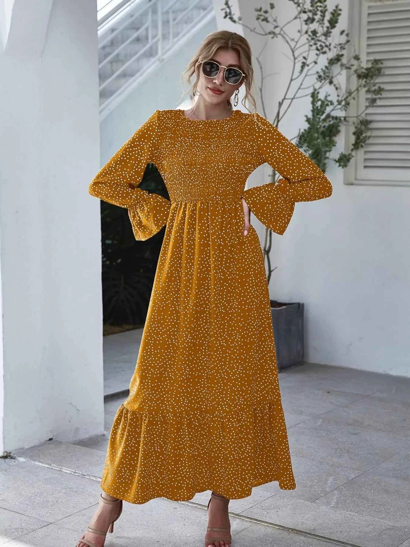 Ruffled Hem Flounce Sleeve Dress 7ed07fb0-9a1c-4560-882e-99a64bd1052a-Max-Origin