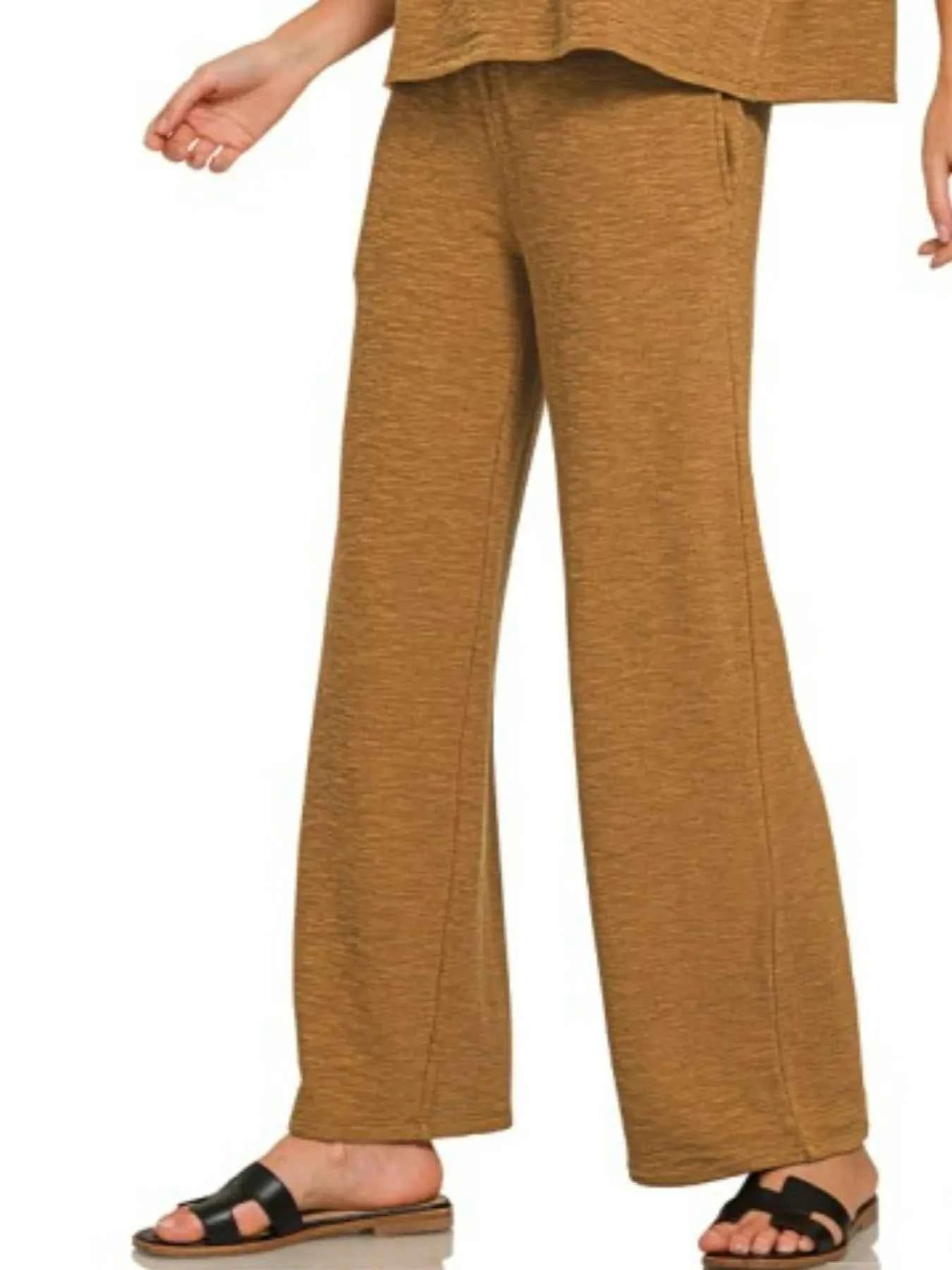 Zenana Slub Short Sleeve T-Shirt and Pants Set 7eda0796-d271-4710-8e72-f600d4be3e0b-Max-Origin