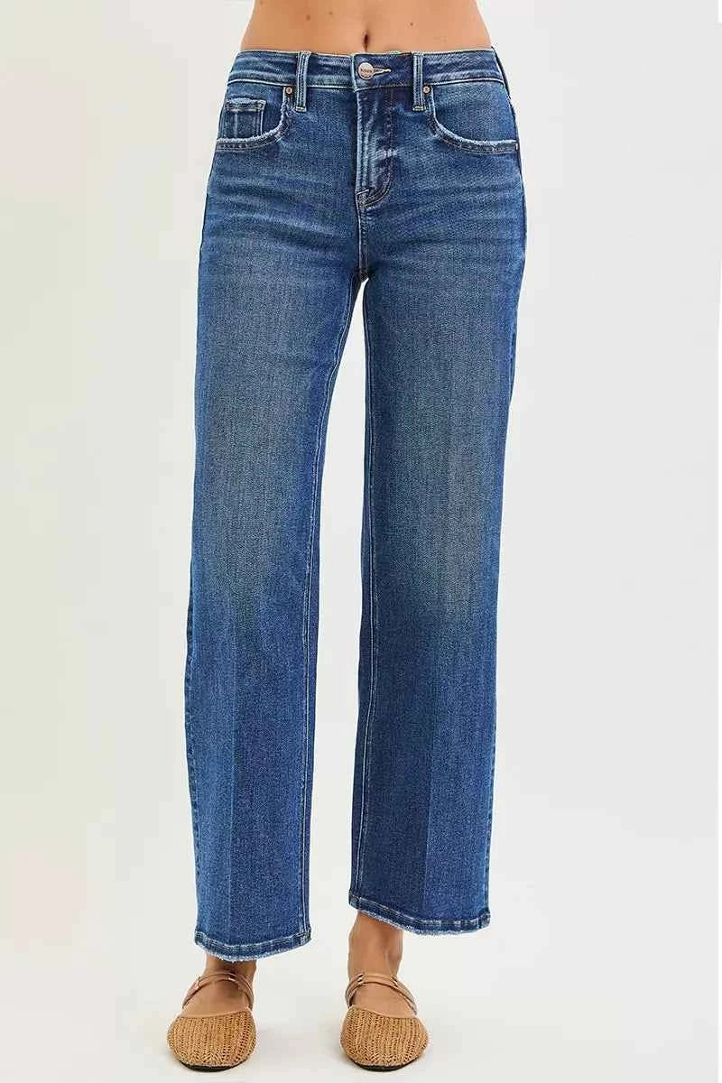 RISEN Tummy Control High Rise Ankle Straight Jeans with Crease Line 7eddb6a498a44d35a78777ee70bd2f70-Max-Origin