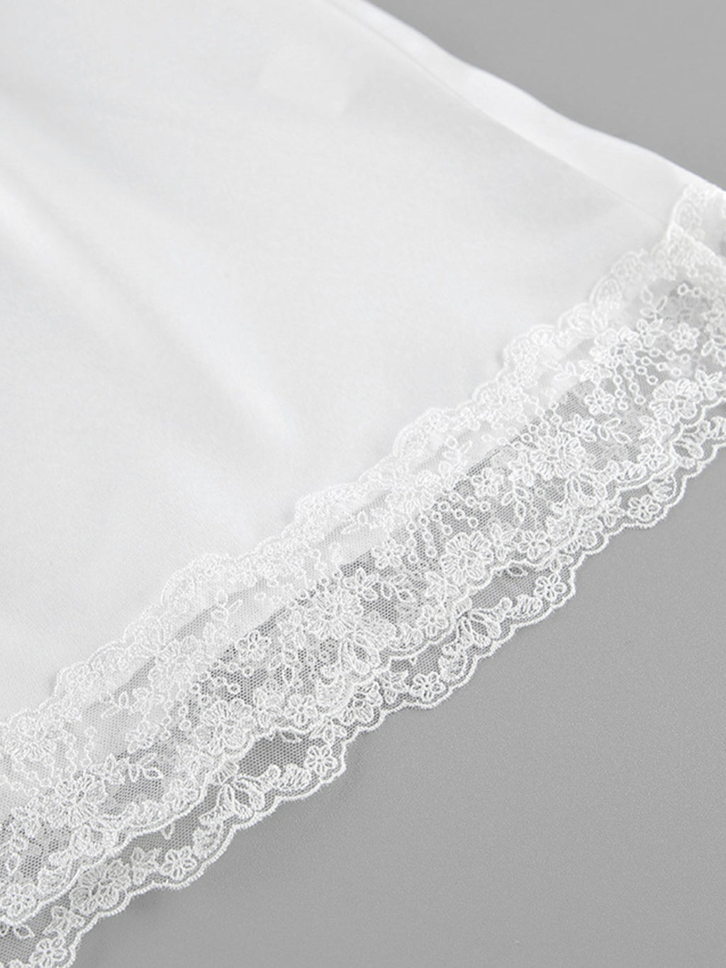 Lace Trimmed Top and Skirt Two-Piece Set 7f01f69e21964827966a3dc17a23c795-Max