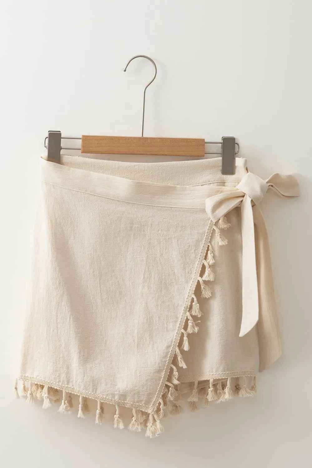 Tassel Trim Wrap Knot Side Mini Skort 7f023809-ba1d-4f3c-b8d2-e7c53e3ba213-Max