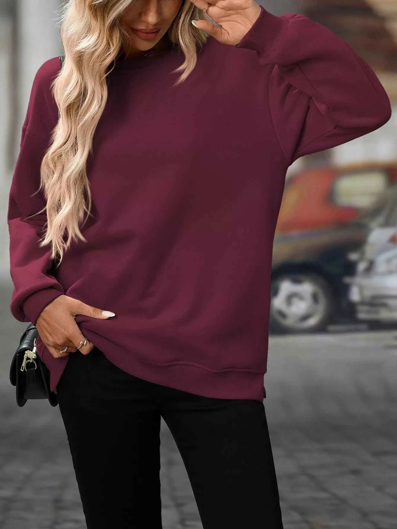 Casual Solid Color Long Sleeve Sweatshirt 7f2b9bf0-4ce3-40c3-b18e-74ec1b62e1a6-Max-Origin