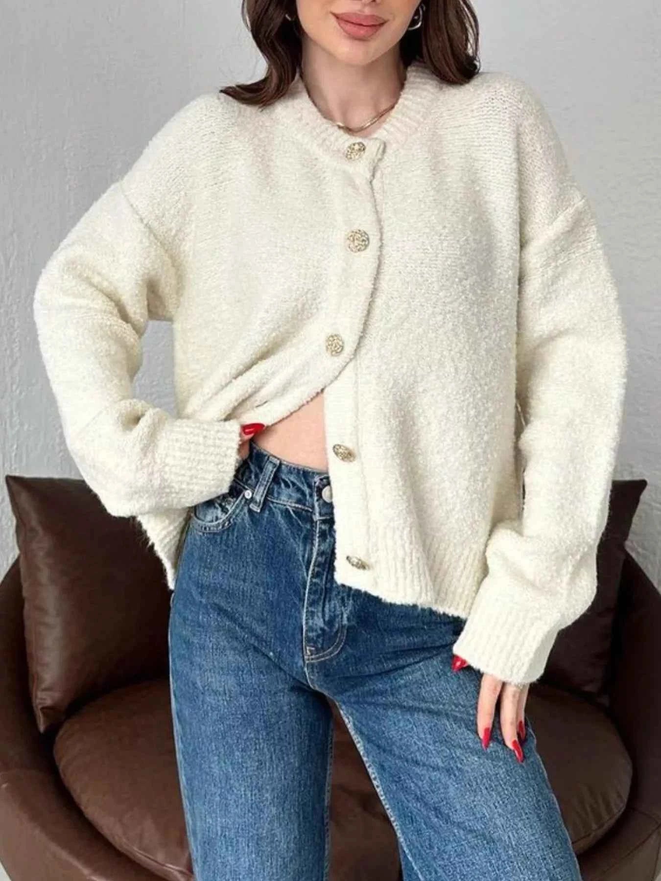 Button-Up Drop Shoulder Cardigan White 7f2c1578-335f-4ca2-b3f1-b1c5bf4fd5a9-Max-Origin