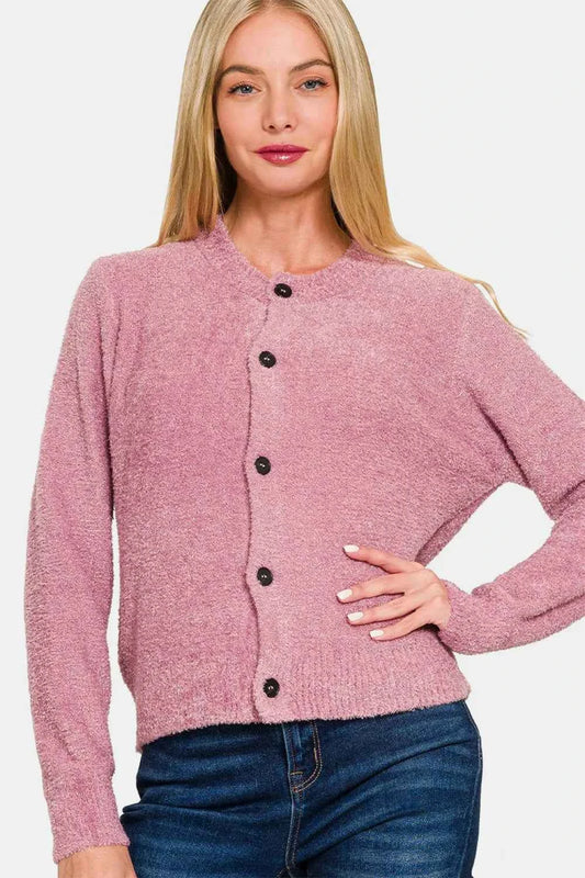 Button Down Long Sleeve Sweater Cardigan 7f31016c-c8fd-406b-9f2f-728c2166e1ad-Max