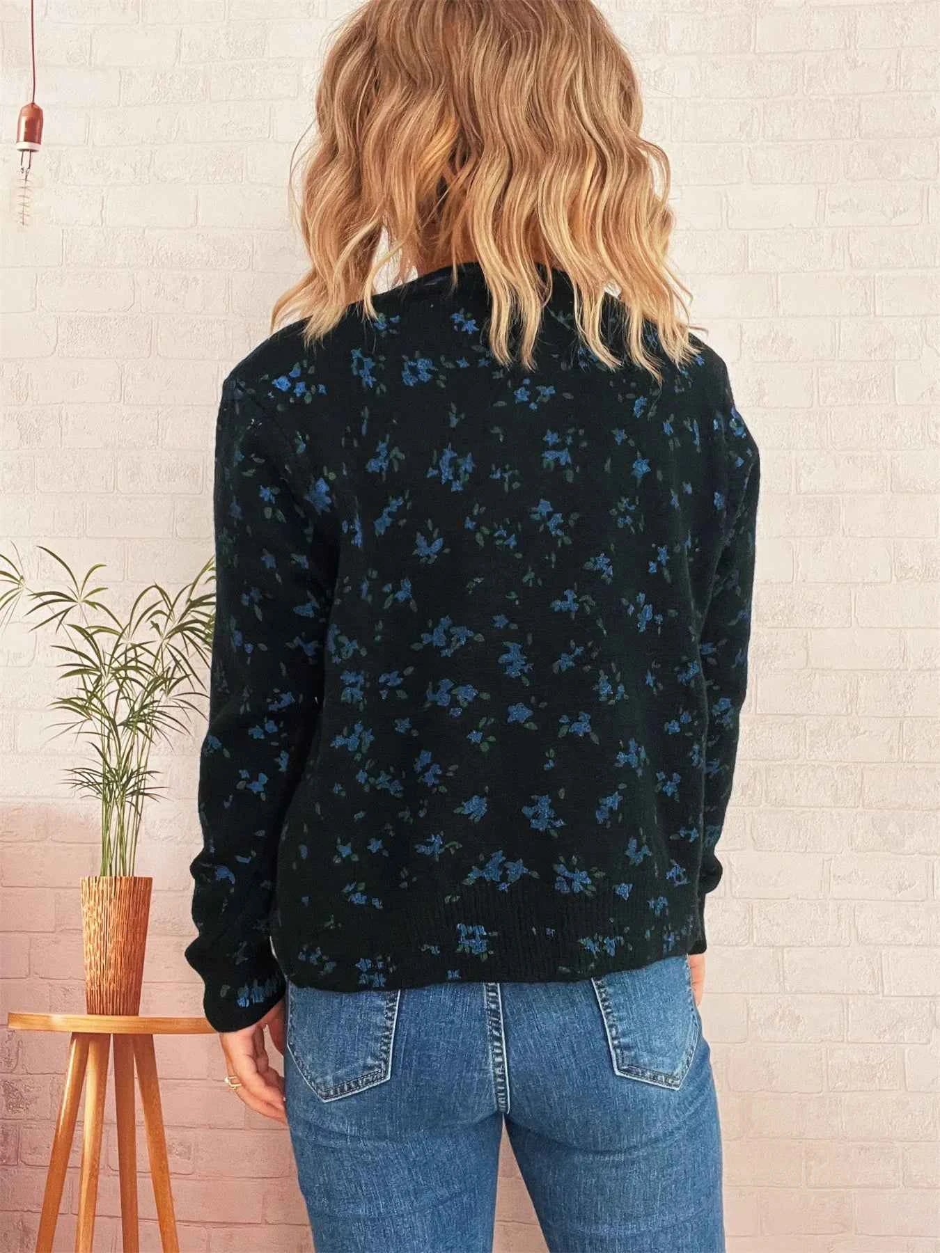 Floral Button-Up Long Sleeve Cardigan 7f444e85c617484eb5c8fbebf13ccb83-Max-Origin