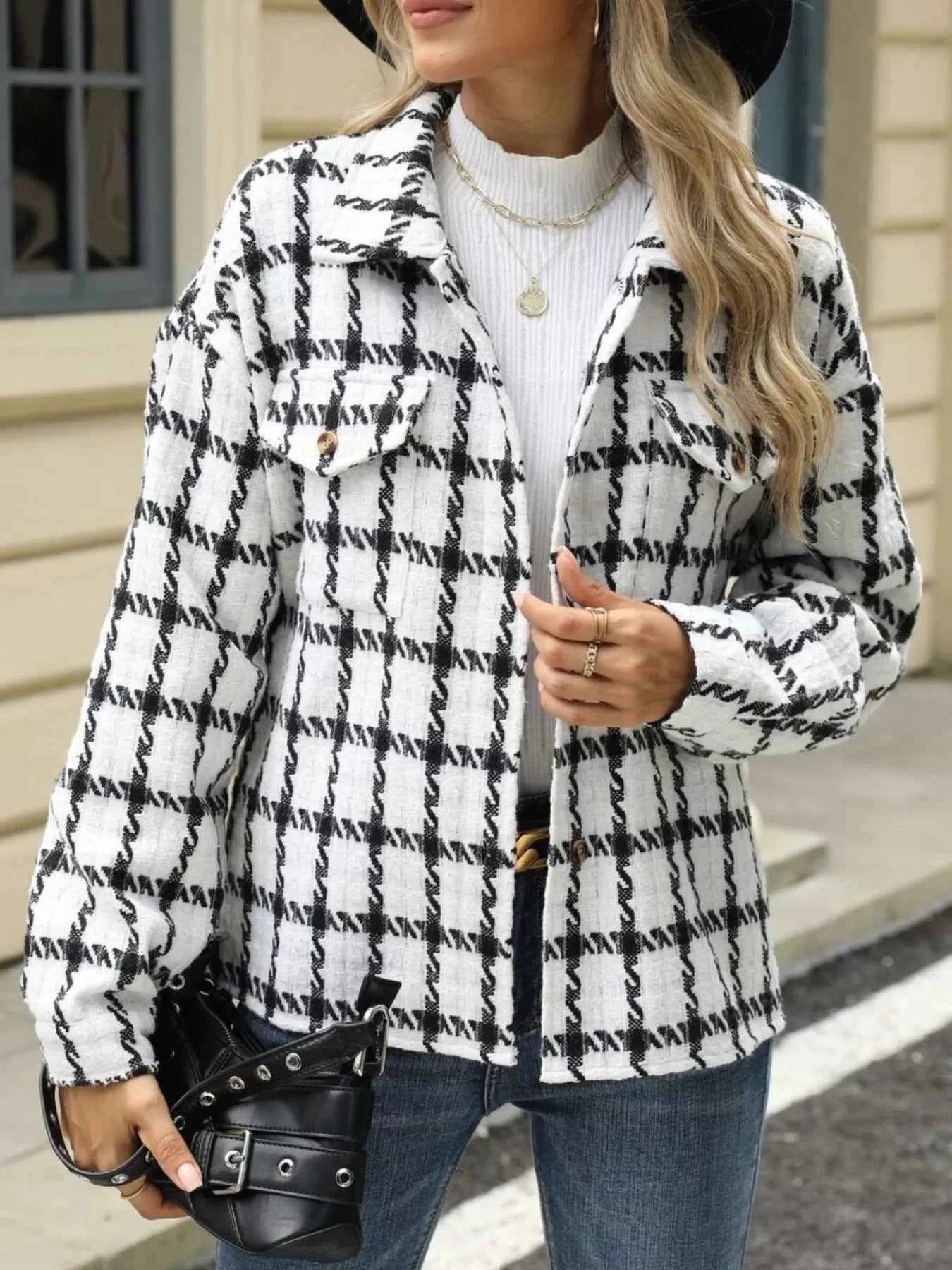 Plaid Button Up Long Sleeve Jacket 7f5b4f4e-ef1b-45fc-aeff-2b2f97262414-Max-Origin