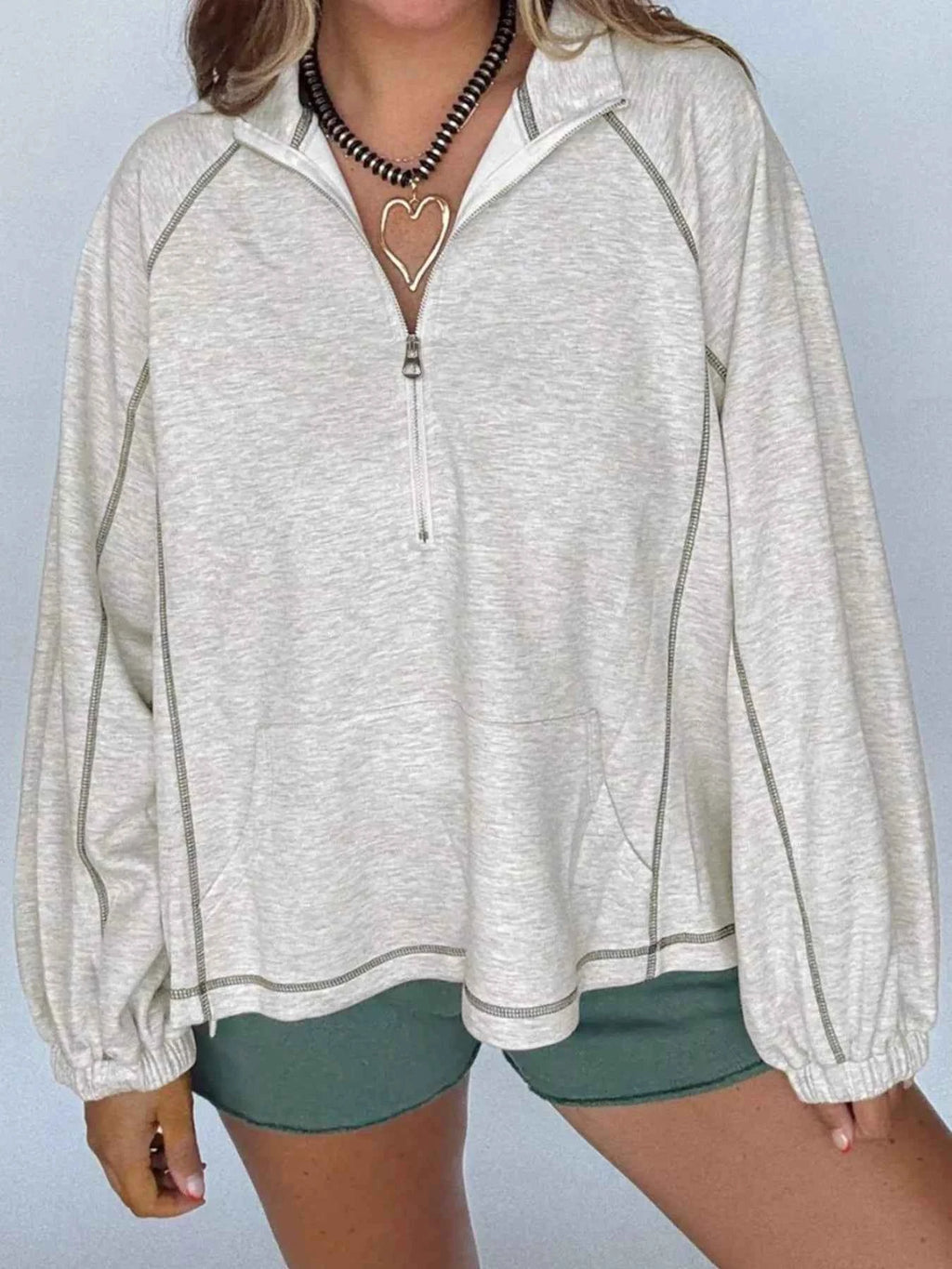 Casual Half Zip Long Sleeve Top 7f63611e-237f-46c0-a97b-7e63853ae18d-Max-Origin