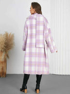 Plaid Button Up Long Sleeve Coat 7f651a6e-4d0c-45f8-922a-beddefec8ad5-Max