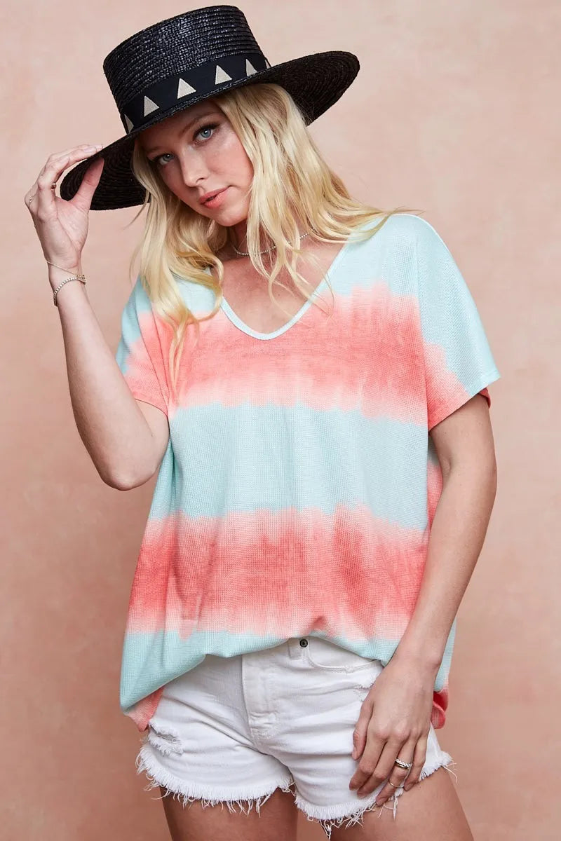 BiBi Tiedye Printed Hacci Knit Top 7f6f3e664f64477e97f15fac4943b72b-Max-Origin