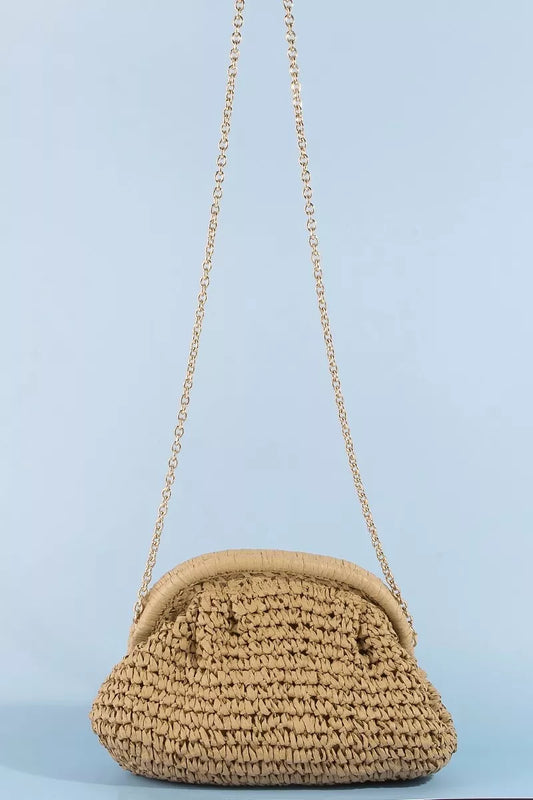 Fame Woven Raffia Frame Shoulder Bag 7f747c8b664e4a968a43527fca5352fb-Max-Origin
