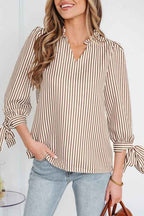 Blair Tied Cuffs Seersucker Blouse 7f79e4c3-3c34-4433-9be8-e0503d4e0429