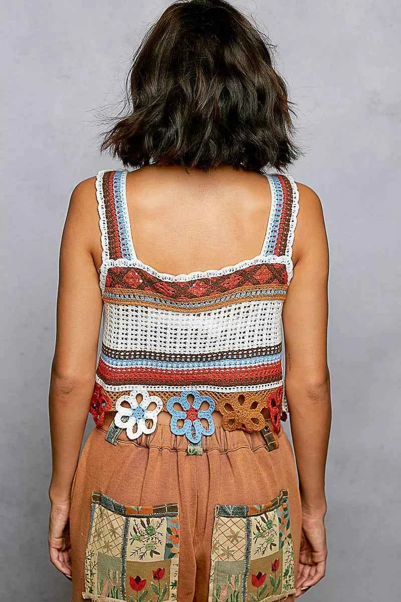 POL Cutout Flower Cropped Crochet Cami with with Dangle Detail 7f83e46e-10a4-430e-a90b-ca9b0dc878de-Max-Origin