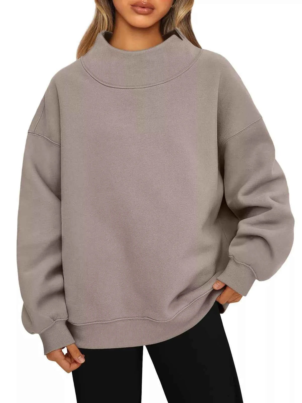 Mock Neck Dropped Shoulder Sweatshirt 7f84aeb4-ebe9-46fd-b4b1-b561397eb941-Max-Origin