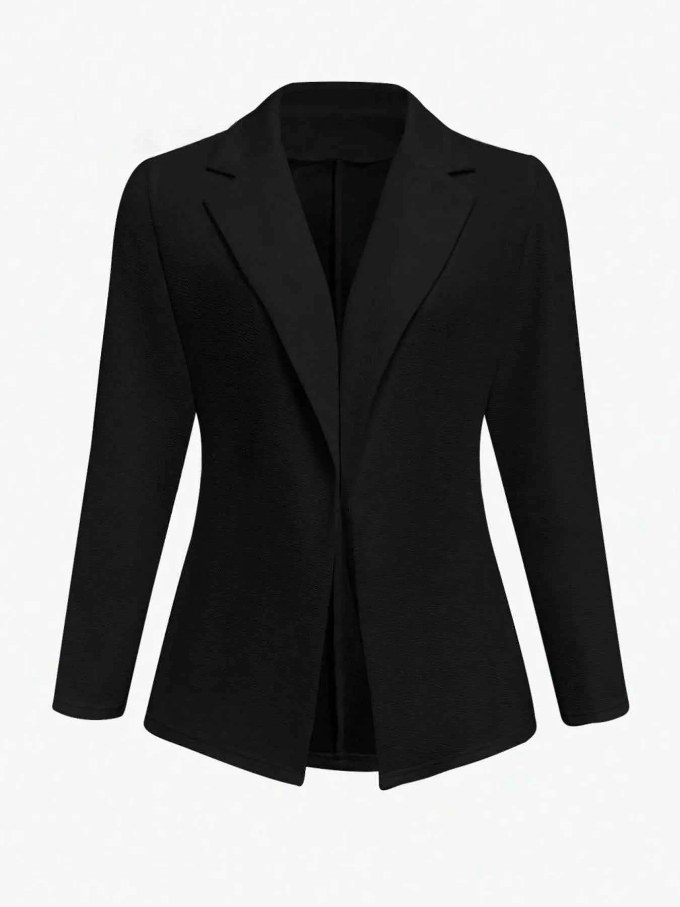 Lapel Collar Open Front Blazer 7f91db16d71146429432a1f372ec7d45-Max-Origin