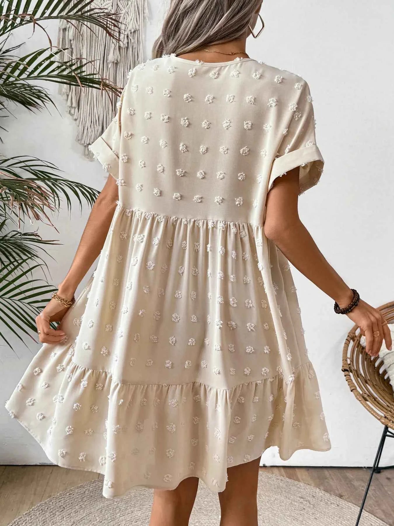 Ruffled Hem Swiss Dot Mini Dress 7fb4d74ea97b43aba1a2ebeced2001af-Max-Origin