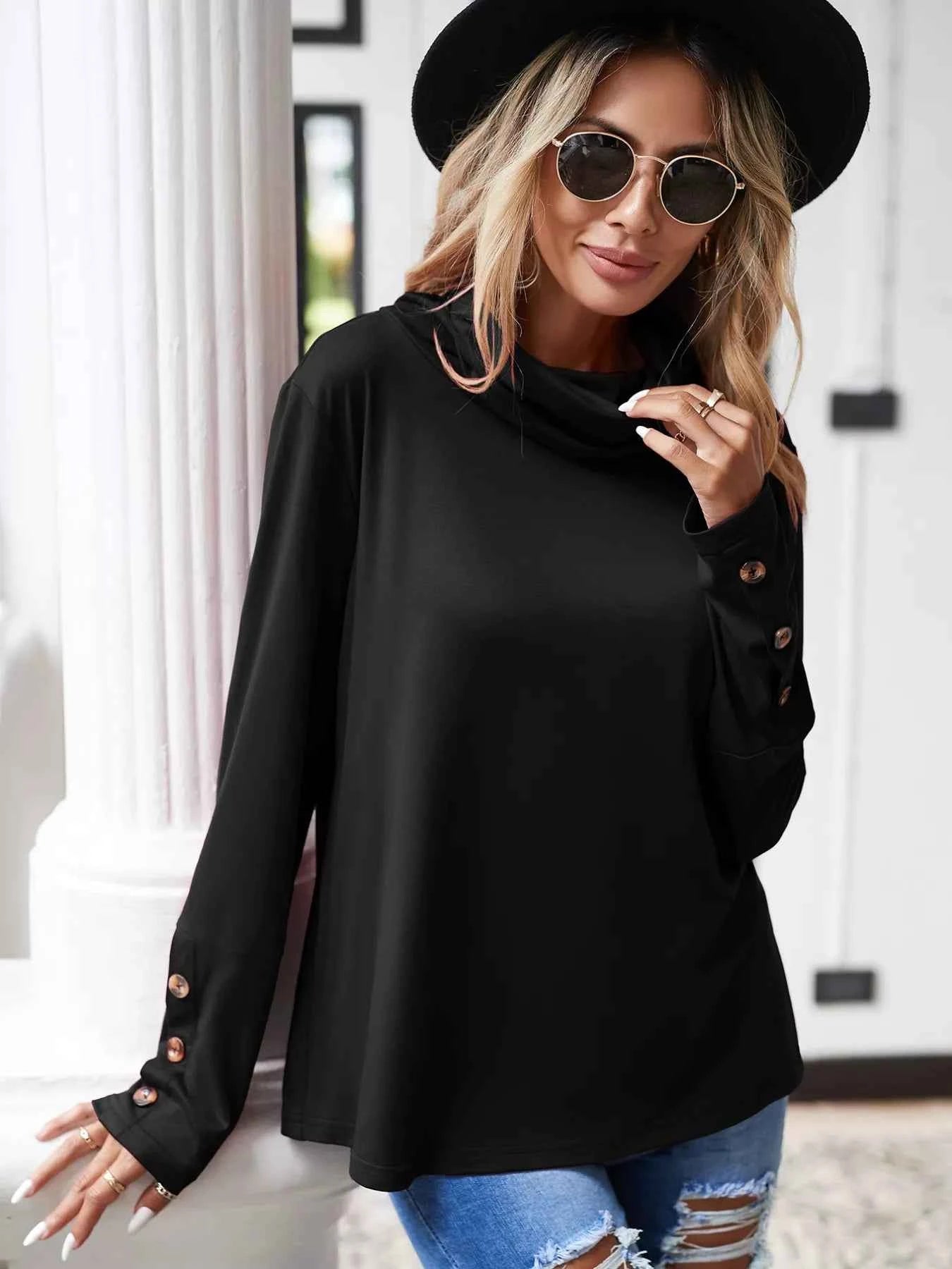 Cowl Neck Long Sleeve Blouse 7fbb4461-9f03-4863-ba3b-8ba3540fd66e-Max-Origin