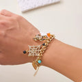 18K Gold-Plated Halloween Theme Bracelet Orange One Size 7fc30975-8b3e-4ab1-b568-10410a70d664-Max-Origin