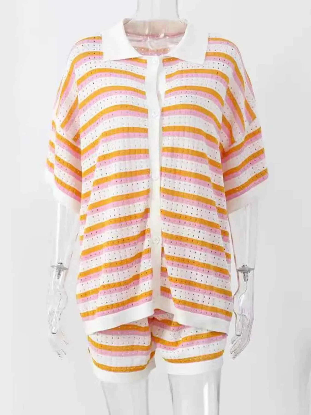 Striped Eyelet Button Up Shirt and Shorts Set 7fcc1eb9eed7423f9d1451afdf8b337f-Max-Origin